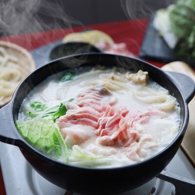 オリーブ豚 紅白鍋セット(豚旨辛チゲ鍋・豆乳鍋)各2人前(計4人前)