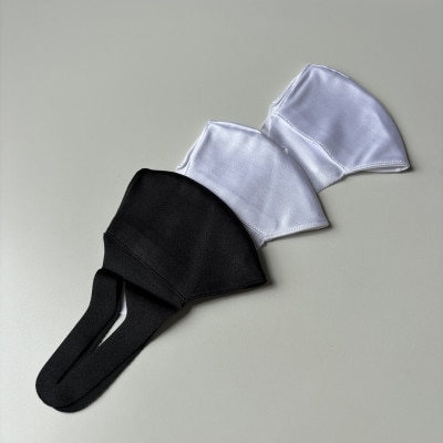 紳士スポーツマスク(伸縮素材使用の日本製マスク) 紳士用ホワイト×2枚+紳士用ブラック×1枚