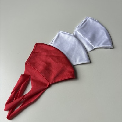 紳士スポーツマスク(伸縮素材使用の日本製マスク) 紳士用ホワイト×2枚+紳士用レッド×1枚