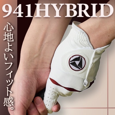 941ゴルフグローブ「HYBRID」3枚セット Lサイズ※レッド