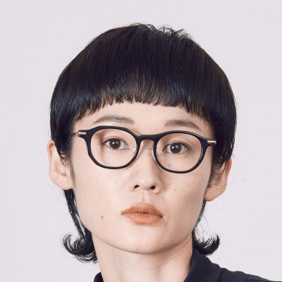 セルロイド/チタン アシンメトリー眼鏡 ブルーライトカット PADMA IMAGE GYNAND1