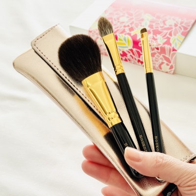 熊野化粧筆 宙人気高級ブラシ3本&ケース 熊野筆ほうこどう