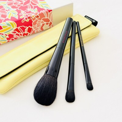 熊野化粧筆　律フルセット(レモンイエローケース)　熊野筆ほうこどう