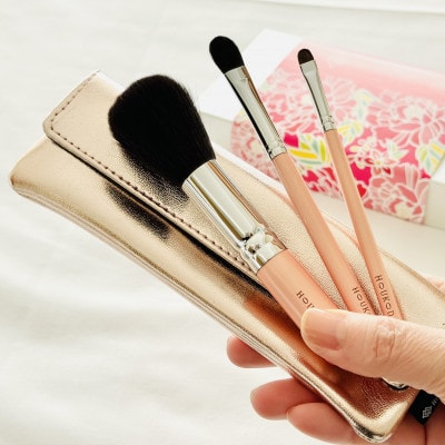 熊野化粧筆　萌人気3本&ケースセット　熊野筆ほうこどう