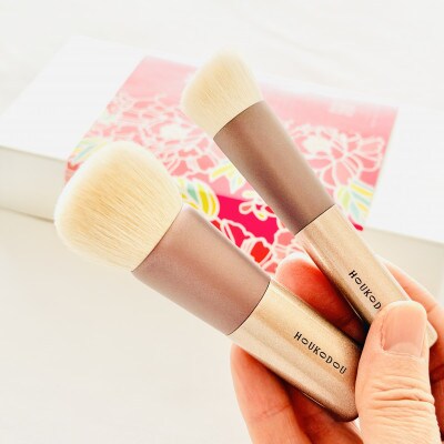 熊野化粧筆　ファンデブラシ -白HAKU-2本セット　熊野筆ほうこどう