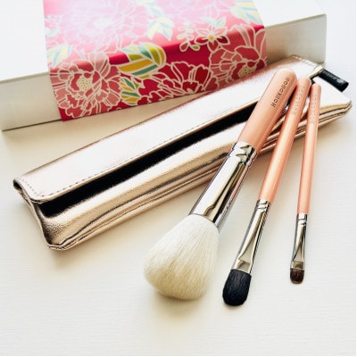 熊野化粧筆　萌限定3本セット&ケース　熊野筆ほうこどう