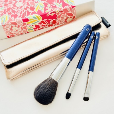 熊野化粧筆　凪人気3本セット&ケース　熊野筆ほうこどう