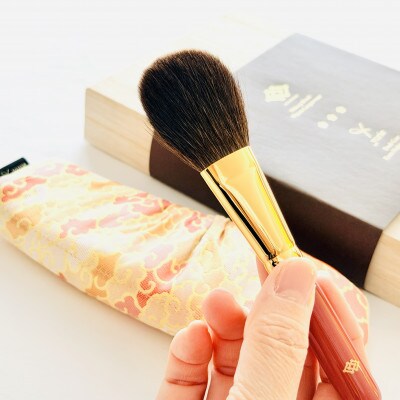 熊野筆(輪島塗)×西陣織セット　熊野化粧筆ほうこどう