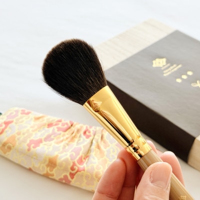 熊野筆(輪島塗)×西陣織セット　熊野化粧筆ほうこどう