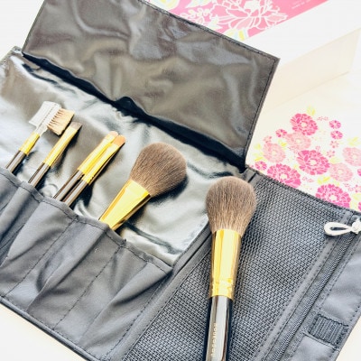 熊野化粧筆　宙高級6本セット&ケース　熊野筆ほうこどう