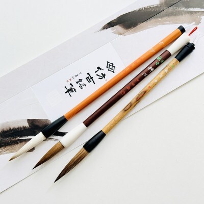 熊野筆　半紙用書き比べ3本セット　ほうこどうの書筆
