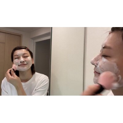 熊野筆　喜筆　【男女兼用】ハート洗顔ブラシ大　ピンク