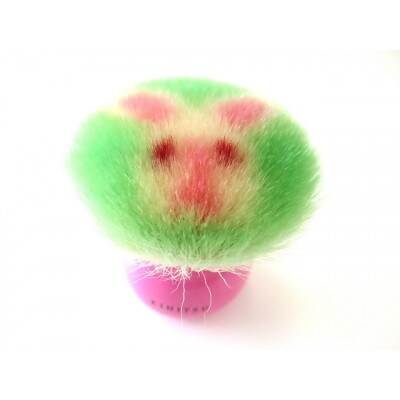 熊野筆　喜筆　うさぎさんパウダーブラシ【みどり】