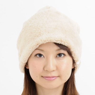 【ブラウン】帽子　オーガニックコットン 無染色 暖かボアワッチ