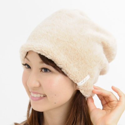 【ブラウン】帽子　オーガニックコットン 無染色 暖かボアワッチ