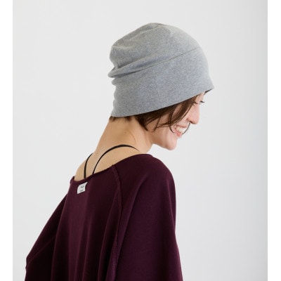 【杢グレー】室内用帽子 オーガニックコットン 天4方ワッチ