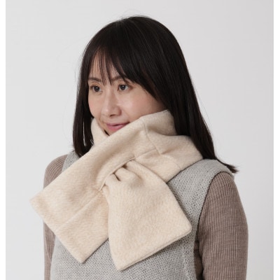 【杢ベージュ】オーガニックコットンふんわりティペット