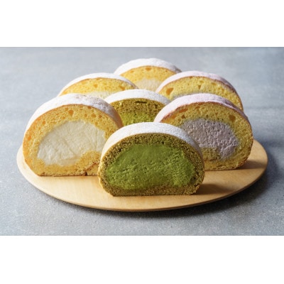 【香料・乳化剤不使用】手作りミニココナッツロールケーキ3種セット(プレーン、猿島茶、あおもりカシス)