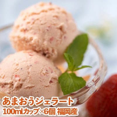 福岡産あまおうジェラート100ml×6個(桂川町)