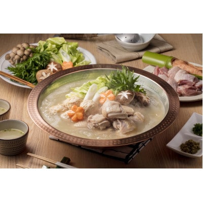 【毎月定期便】博多華味鳥水たきセット3～4人前(ちゃんぽん麺付き)(桂川町)全3回