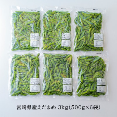 宮崎県産えだまめ3kg(500g×6袋)　TF296