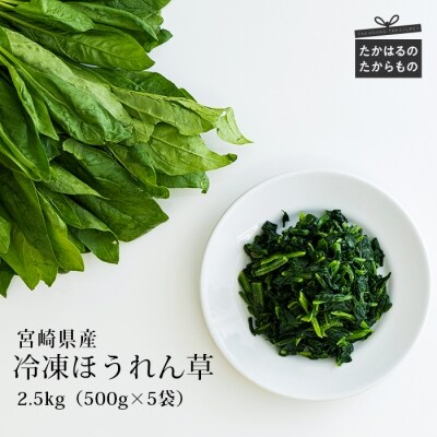 九州産 冷凍ほうれん草2.5kg(500g×5袋)　特産品番号477