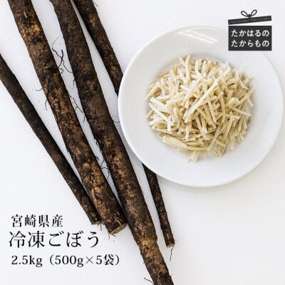 九州産 冷凍千切りごぼう2.5kg(500g×5袋)　TF479