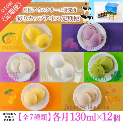 【定期便 10回】 高原アイスクリーム研究所(小野田牧場)のカップアイスセット TF181
