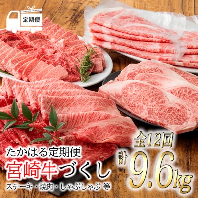 『定期便』宮崎牛づくし　たかはる定期便(12回)　特産品番号308