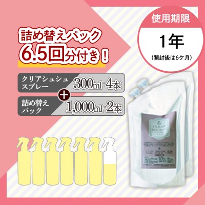 《頑固な油汚れが面白いくらい落ちる》アルカリ電解水クリアシュシュ 大容量詰め替えパック TF090