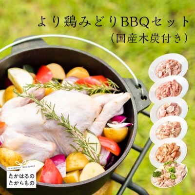 より鶏みどりBBQセット(国産木炭付き) 特産品番号475