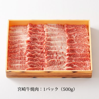 厳選 宮崎牛焼肉用500g 　特産品番号556
