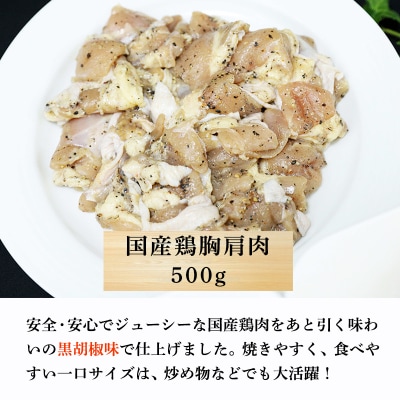 大満足焼肉Pセット 1.3kg[宮崎牛 味付鶏肩肉] km580