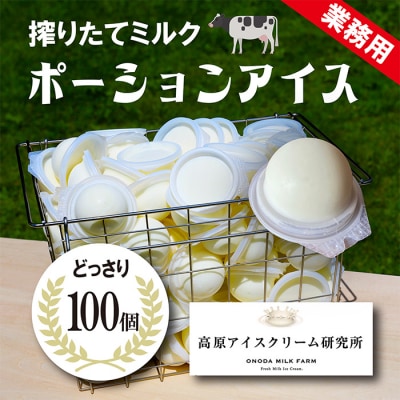 搾りたてミルク ポーションアイス 100個　特産品番号591