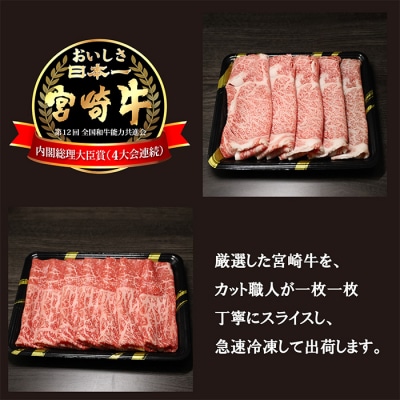宮崎牛すき・しゃぶ用赤身&霜降りスライス(700g)　特産品番号614