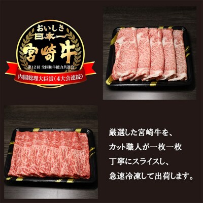 宮崎牛すき・しゃぶ用赤身&霜降りスライス(700g)　特産品番号614