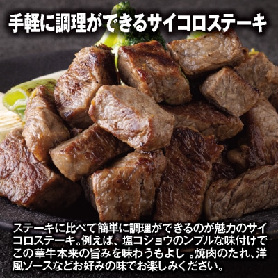 有田牧場直送  薬剤不使用 この華牛サイコロステーキ500g TF618