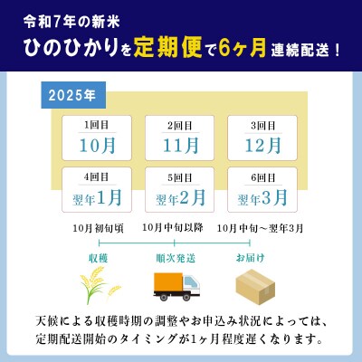 【先行受付令和7年産】「きりしまのゆめ」ヒノヒカリ6か月定期便6kg×6回　gm-632