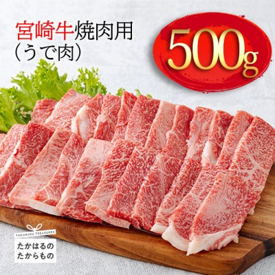 宮崎牛焼肉(うで肉)500g　km-568