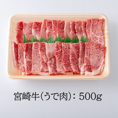 宮崎牛焼肉(うで肉)500g　km-568