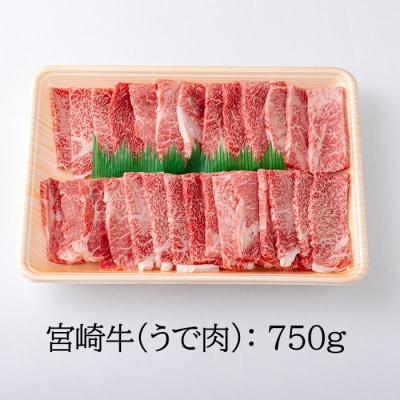 宮崎牛焼肉(うで肉)750g　km-569