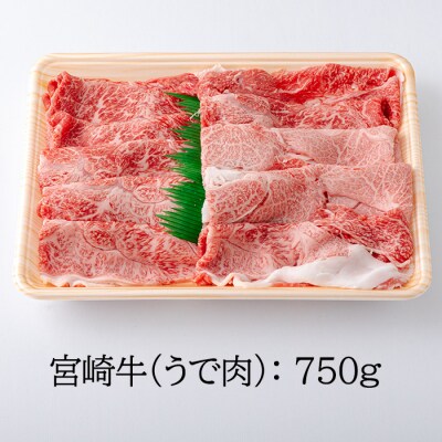 宮崎牛すき焼き・しゃぶしゃぶスライス(うで肉)750g　km571