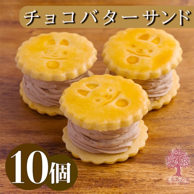 ケーキハウスくるみの里の生チョコバターサンド 10個 　TF644
