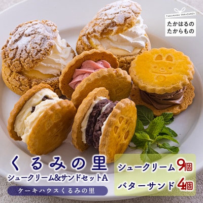 ケーキハウスくるみの里のシュークリーム&バターサンドセットA　TF676