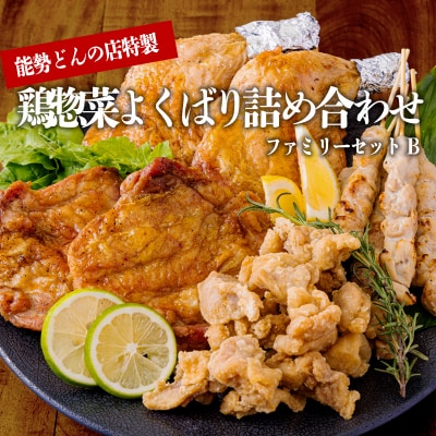 能勢どんの店特製 よくばり鶏セット(ファミリーセット)B[国産鶏 自家製 窯焼き 炭火]　TF795