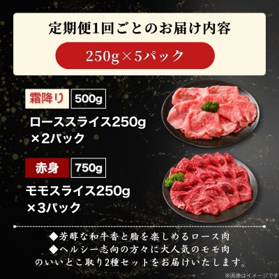 【定期便】厳選江田和牛スライスセット5kg(1.25kg×4回)TF804