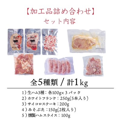 ソヤマポークの加工品詰め合わせ[ハム ステーキ ソーセージ 味噌漬け] TF862