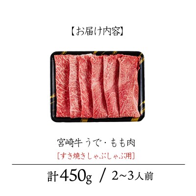 宮崎牛うでももスライス 450g(すき焼き・しゃぶしゃぶ用)TF901