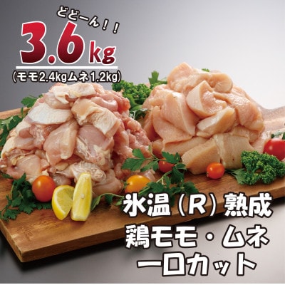 氷温(R)熟成　鶏もも・ムネ　一口カット3600g(相良村)