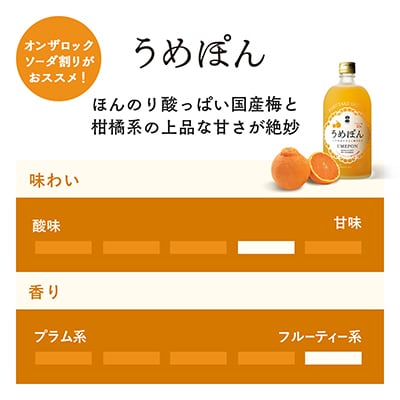 デコポンストレート果汁入梅酒「うめぽん」6本セット(相良村)